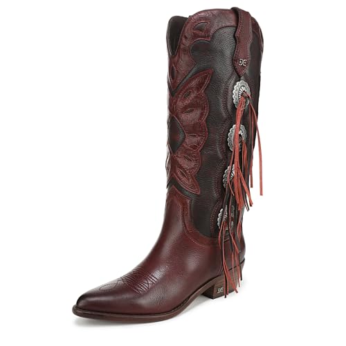 Sam Edelman Women's Rhett Western Boot, French Merlot/French Burgundy, 9.5