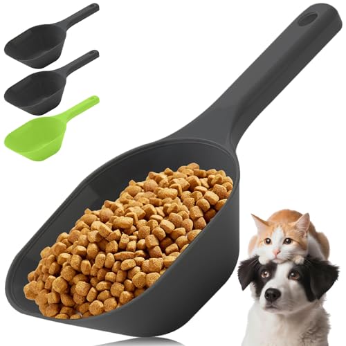 3PCS Dog Food Scoop, 1 Cup Plastic Pet Food Scoop with Measuring Lines 1/2 Cup and 1 Cup for Dogs, Cats, Birds and Rabbits (1 Green and 2 Black) 3PCS Dog Food Scoop, 1 Cup Plastic Pet Food Scoop with Measuring Lines 1/2 Cup and 1 Cup for Dogs, Cats, Birds and Rabbits (1 Green and 2 Black)
