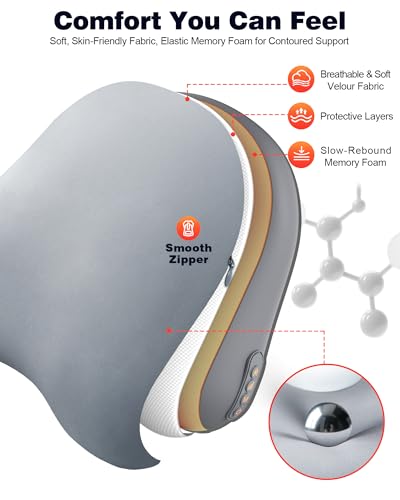Shiatsu Back and Neck Massager with Heat – Deep Kneading Massage Pillow for Relaxation – Corded Design for Full Body Use – Gift for Loved Ones