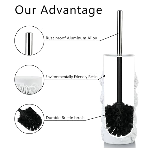 Image of Toilet Brush and Holder Set for Bathroom, Stylish and Durable Cleaning Tool with Modern Design, Compact for Efficient Cleaning