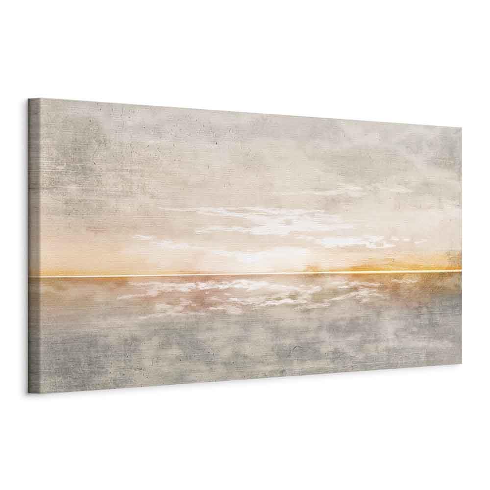 murando - Cuadro en Lienzo Paisaje puesta de sol 150x50 cm Vlies Impresión | 1 Pieza Material no Tejido Cuadros para Salon Dormitorios Impresión Decoracion de Pared concreto Mar Cielo