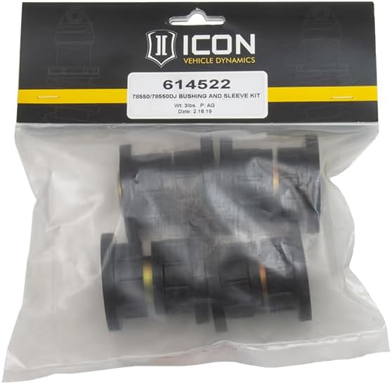 ICON (78500) UCA Replacement Bushing & Sleeve Kit, Mfg After 8/2015, 614522