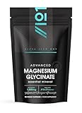 Magnesium Glycinate 1500mg with BioPerine® – Supports The Nervous System - Reduces Tiredness and Fatigue - 90 Vegan Capsules (45 Days Supply) - Resealable and Recyclable Pouch - by Alpha01