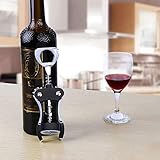 Foho Corkscrew Wine Bottle Opener with Bottle Stopper, Waiters Multifunctional Metal Wing Corkscrew for Wine Beer Cap Bottles Opener Remover - Image 7