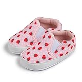 Sekantrol Baby Girls Boys Shoes,Infant Toddler Soft Sole Non Slip Flat Lazy Cute Loafers,Unisex Casual Oxford Dress Shoes (06 Strawberry, Infant, 12-18 Months, Medium)
