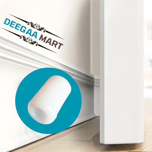 Image of White PVC Door Stopper Bumper with Silencer Protects Doors & Walls (1.5 Inch, 10, Count)
