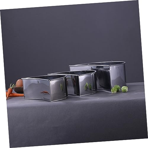 Cabilock cubo de basura rectangular de acero inoxidable miniatura 6