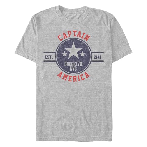 Marvel Brooklyn Star T-Shirt Homme : Haut Décontracté en Coton Imprimé