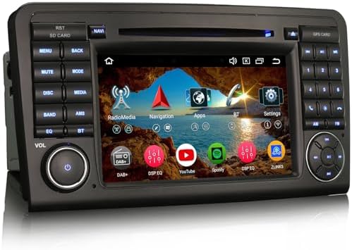 Android 16 Car Stereo for Mercedes Benz ML/GL Class W164 X164 7 inch Touchscreen Radio with Wireless Carplay Android Auto, Bluetooth 5.0 GPS DVD WiFi FM RDS SWC DAB+ Canbus 8 Core 4GB+64GB