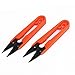 Aexit 2pcs Orange Hand Tools Red Plastic Grip Fishing Line Cord String Cutter Sewing Tailor Scissors & Shears Yarn Scissor
