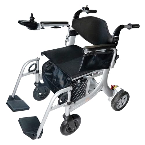 Reyhee Superlite 3-in-1 Folding Electric Wheelchair & Powered Rollator for Adults Seniors, 200W Motorized Wheelchair with Brushless Motor, Portable Lightweight Manual Rollator, Class 2 Medical Device