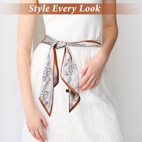 Bag Scarves Satin Bag Scarf For Handbags Long Thin Silk Scarf for Purse Silk Neck Scarves For Women Fashion Pañuelos Para El Cuello De Mujer4