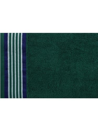 Image of Casa Copenhagen, Germany Design- He & She Super Soft Collection 2 Pieces 100% Cotton Large Bath Towel (Size : 70 x 140 cm) - Abudant Green & Solitaire Blue