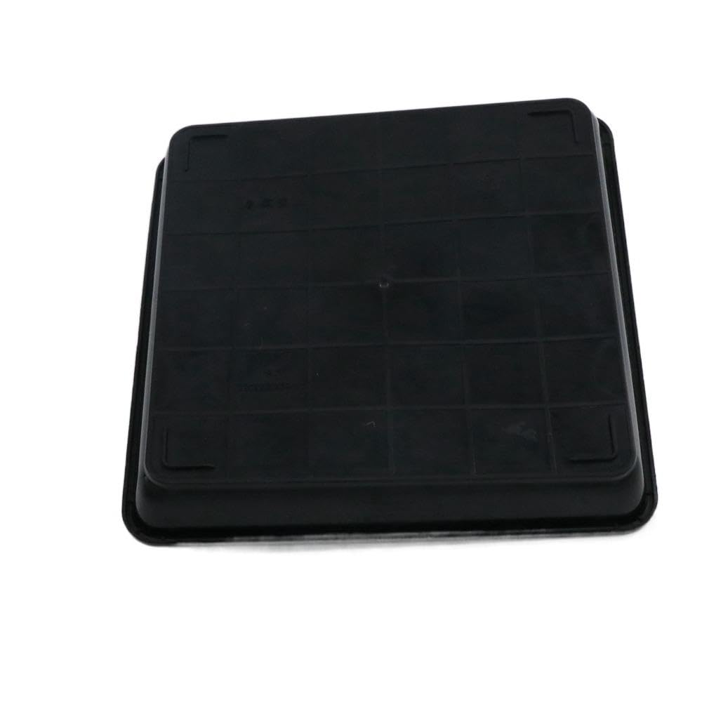 Plateaux en plastique pour pots de fleurs, bac d'égouttement pour jardin, intérieur et extérieur (18 x 18 cm, noir)