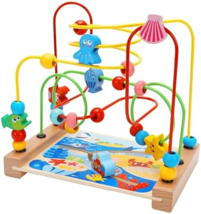 Hemoton Bead Maze Playing Supplies Playthings Bead Toy Parent Child Interactive Toy Educational Plaything Cartoon Learning Toy Intelligence Beaded Toy Cognitive Toy