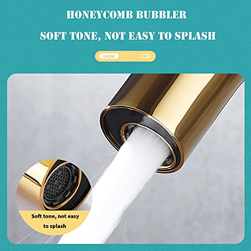 Robinet automatique pour lavabo de salle de bain suspendu or