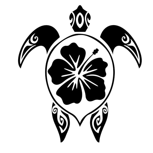 Sticker Autocollant Vinyle Tortue Tribal - Décoration Parfaite pour de nombreuses Surfaces, idéal pour Boîte aux lettres Ordinateur portable, Camping Car,...