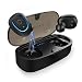 Amcrest True Wireless Earbuds, Deep Bass Bluetooth 5.0 TWS Stereo in-Ear Headset w/Built-in Mic, Wireless Charging Case, IPX4 Weatherproof Headphones Google Assistant & Siri Compatible (ABH-31R-BLUE)