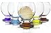 Red Co. Orion Colored Footed Goblets, 8.25 Ounce - Set of 6