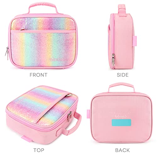 Mibasies Kids Unicorn Backpack With Rainbow Girls Lunch Box thumb #3