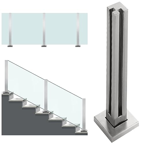 Poteau de garde-corps moderne pour terrasse escalier balcon et jardin en inox