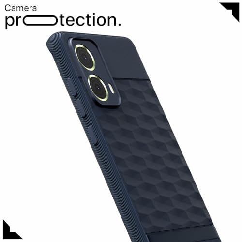 Image of Outlouders Back Cover for Moto G85 5G | TPU Soft Flexible Shockproof | Full Camera Protection Back Case (Blue)