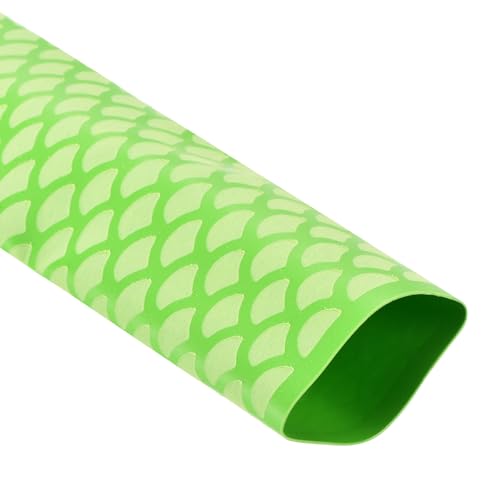 Gaine thermorétractable 35mm verte à écailles de 101,6 cm pour poignée de canne à pêche