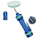 Autkbit 2-in-1 Window Breaker Seatbelt Cutter, Car Window Breaker Tool, Metal Glass Breaker - Extended Tungsten Steel Hammer Tip, Can Shatter Tempered & Laminated Glass (Blue, 1 PCS)