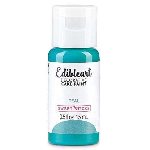 Icinginks- Sweetsticks Teal Edible Art Decorative Cake Paint 15ml - Edible Art Paint, Edible Icing Paint, Decorative Cake Paint, Edible Food Coloring, Cookie Paint, Cake Paint