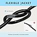 EP 10 Ft Outdoor Extension Cord - 12/3 SJTW Heavy Duty Black Extension Cable with 3 Prong Grounded Plug - Power Cord for Lawn, Garden, Appliances