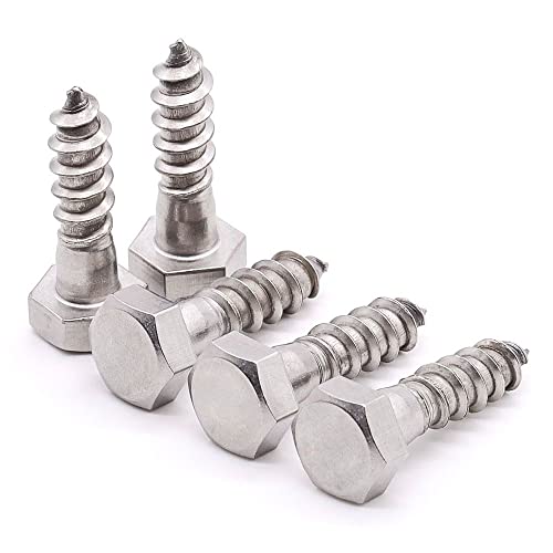 Tornillos de madera DIN571 M6x35mm Glvaner de acero inoxidable rosca completa