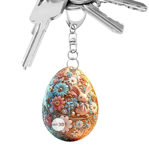 yupeuooe Llavero de conejo de Pascua, diseño de conejo de huevo, proyecto de manualidades, relleno de cestas, recuerdos de , accesorios de mochila, recompensas de aula para niños y niñas