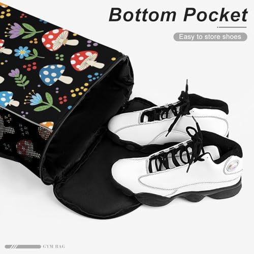 Drawstring Backpack Bag, Mushroom Breathable Portable Outdoor Sports Sports Gym Bags, Adults Cute Large Capacity String Backpacks4