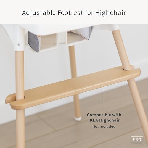 Image of Adjustable Footrest for IKEA Antilop High Chair, Birch | Comfortable Seating, Patented Design, Adjustable Height, Compatible with IKEA Antilop HighChairs