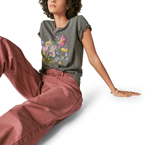 Lucky Brand Women's Neon Floral Classic Crew Tshirt3