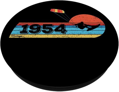 Miniatura 2 de Kitesurfer Kitesurfing Birthday Vintage 1954 born Kitesurf PopSockets Standard PopGrip