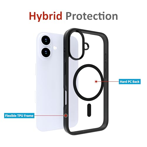 Image of PC,TPU Case for iPhone 16 Plus,[Military Grade Drop Protection] Full Body Heavy Duty Rugged Case Shockproof Protective-Combo [1 Case + Screen Protector + Camera Lens] Black