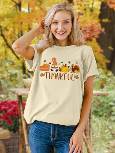 Image of Thanksgiving Shirts Women Turkey Gravy Beans and Rolls Tshirts Funny Turkey Graphic T-Shirt Family Thanksgiving Tops