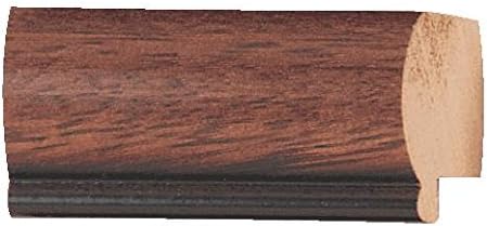 CountryArtHouse Picture Frame Moulding (Wood) 18ft bundle - Traditional Mahogany Finish - 1" width - 7/16" rabbet depth