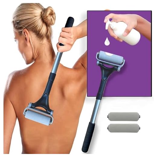 Aplicador de loção para costas pernas e corpo; escova de esponja de rolo alcance longo para mulheres e homens; bronzeamento solar protetor solar; pós-cirurgia, substituição de quadril,