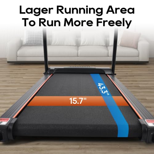 Image of Walking Pad Treadmill Quiet Foldable | 2.5HP 3-Level Incline 300LBS Capacity | Compact Design Small Spaces | Easy Storage Home Use Walking Jogging