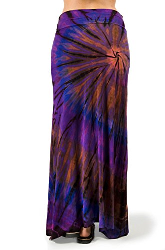 TCG Women's Tie-Dye A-Line Maxi Skirt - Purple Multi2