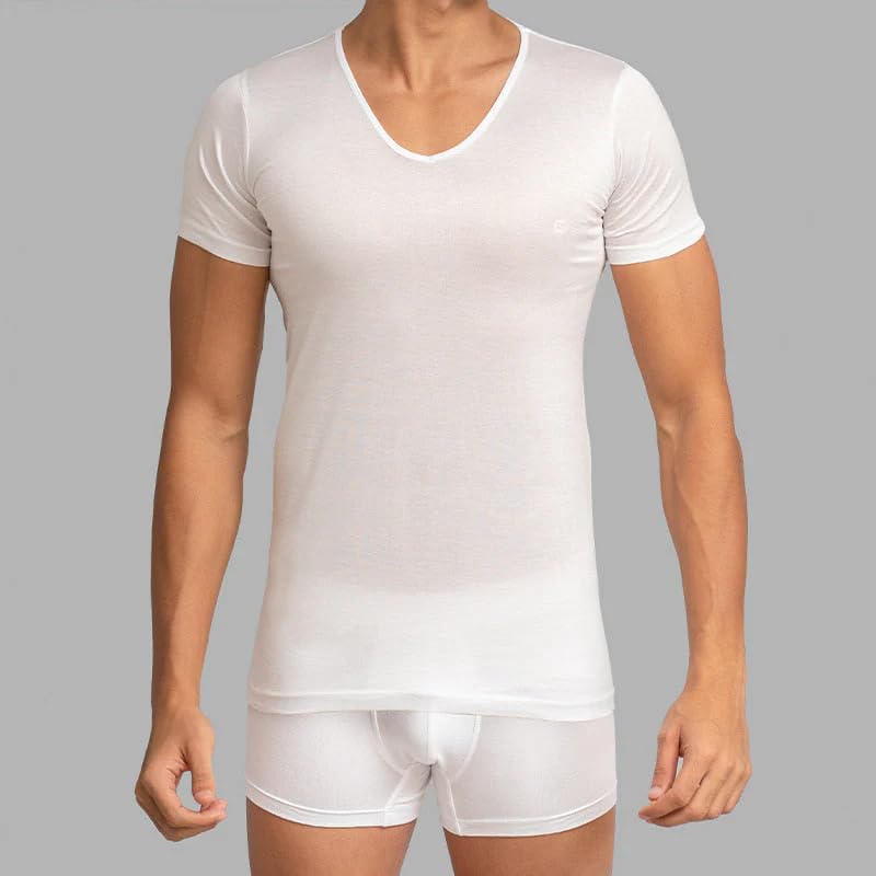 100% Egyptian Cotton Underwear MERCERISÉ Men's Undershirt - Undershirts for Men (Pack of 3)3