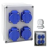 【Boîtier de distribution en saillie IP44】 Ce boîtier de distribution industriel 16 A en saillie répond aux normes de protection IP44, offrant une protection efficace contre la poussière et les projections d'eau. Chaque prise est équipée d'un couvercle de protection avec charnière de sécurité, garantissant une alimentation électrique stable et fiable dans les environnements poussiéreux et humides tels que les chantiers et les ateliers. Il convient aux conditions d'utilisation exigeantes, en intérieur comme en extérieur.