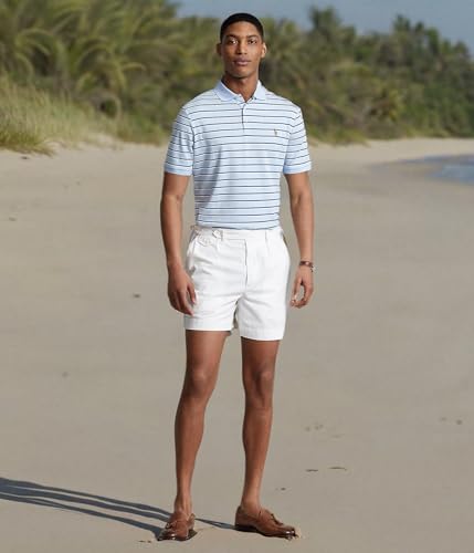 Image of POLO RALPH LAUREN Classic Fit Soft Cotton Polo Shirt Elite Blue Multi 2XL