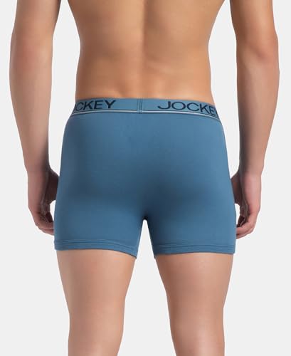 Image of Jockey 8009 Men Super Combed Cotton Rib Solid Boxer Brief with Ultrasoft and Durable Waistband