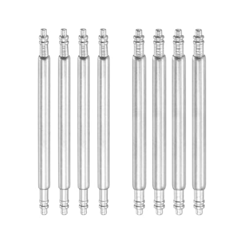 QUARKZMAN 8 Piezas De Barra De Resorte para Reloj De 23mm 1.5mm+1.8mm De Grosor Alfileres De Banda Doble Fleco Acero Inoxidable Alfiler De Reemplazo para Banda De Reloj Enlace