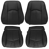 NLQR Front Driver and Passenger Side Bottom & Top Back Replacement Seat Covers Graphite Black Microfiber Leather Compatible with Infiniti G37 2008 2009 2010 2012 2013