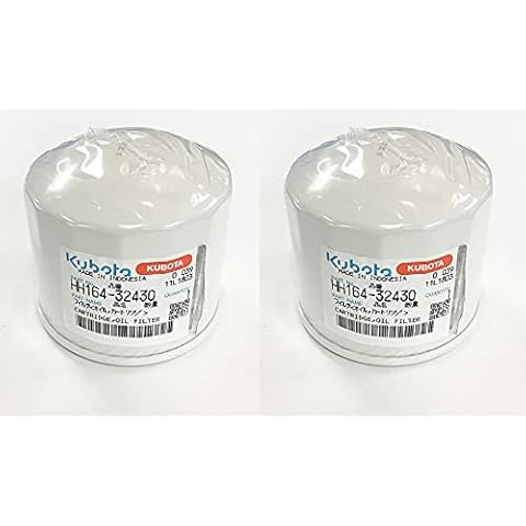 (2) Genuine OEM Kubota Diesel Engine Oil Filter HH164-32430 Cover