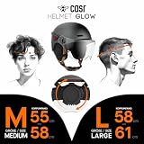 CASR Glow Casque Vélo & Trottinette, LED - Adulte Homme & Femme - Gris, M - 7